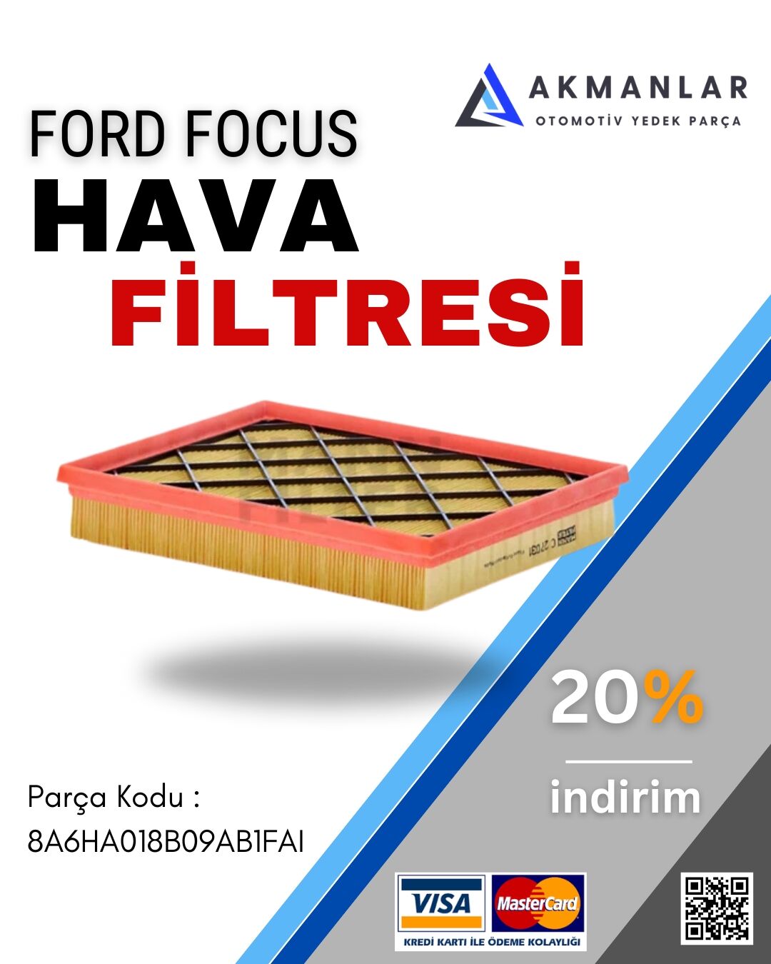 Ford Focus 4 1.5 EcoBlue Dizel Hava Filtresi 2018-2025