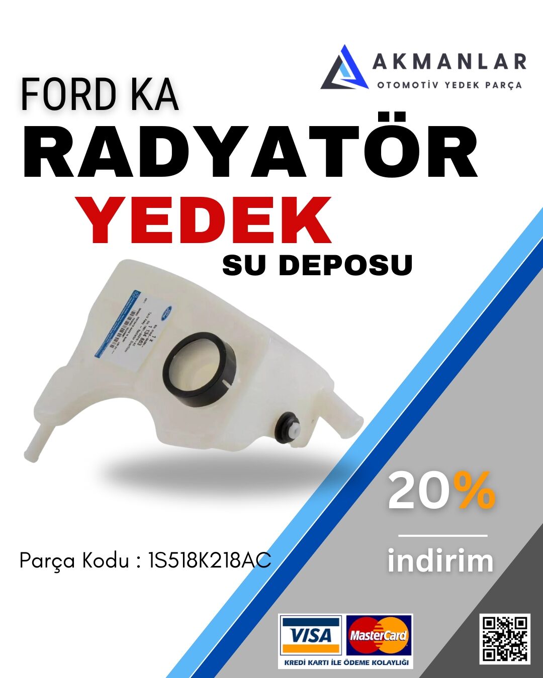 Ford Ka Radyatör Yedek Su Deposu / 1996-2008 / Otosan