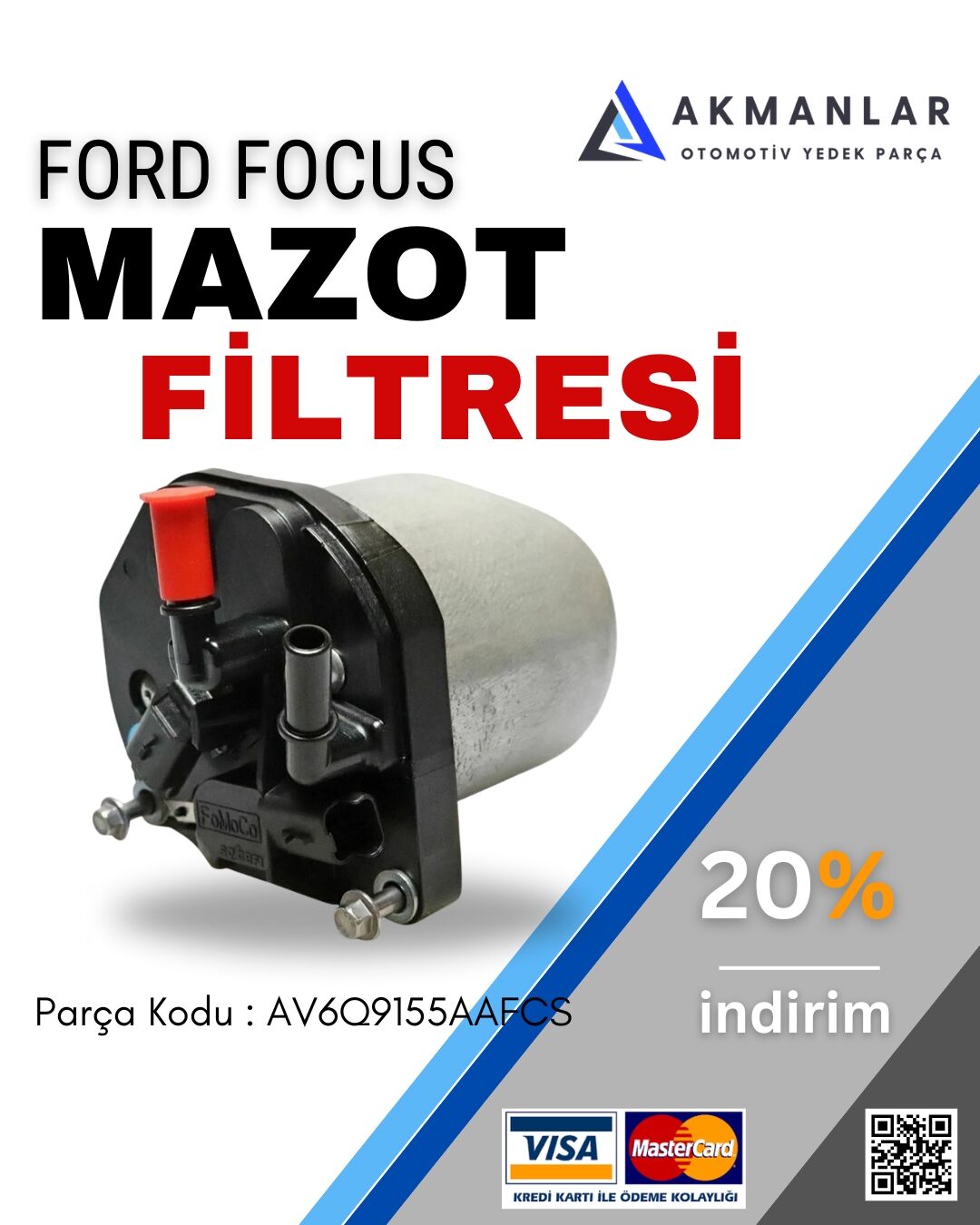 Ford Focus Mazot Filtresi Komple Euro5 Otosan 2012-2018