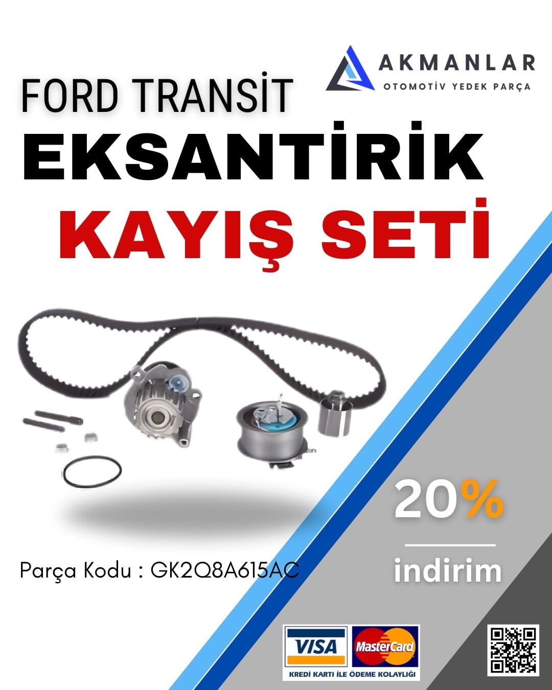 Ford Transit - Custom Eksantrik Kayış Seti