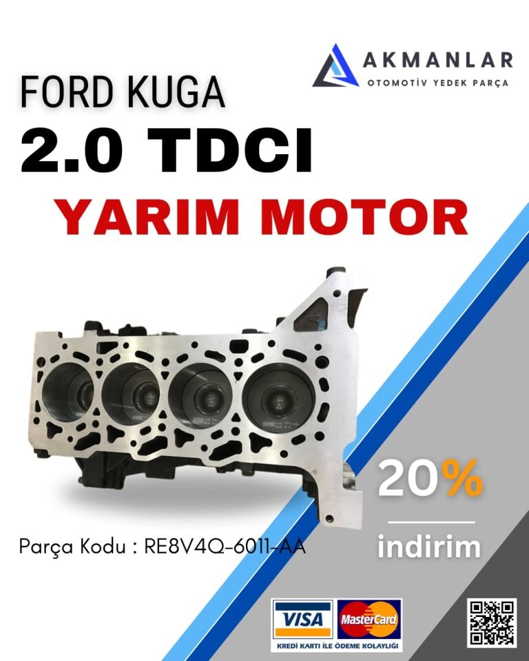 Ford Kuga 2008 2.0 TDCI Yarım Motor
