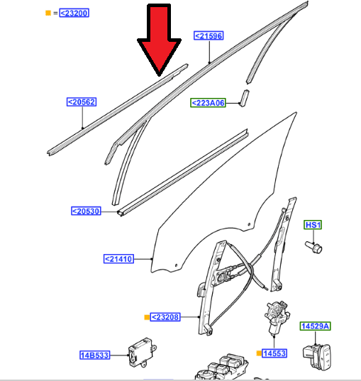 Ford Mondeo Sol Ön Cam Sıyırıcı Fitil 2007-2014