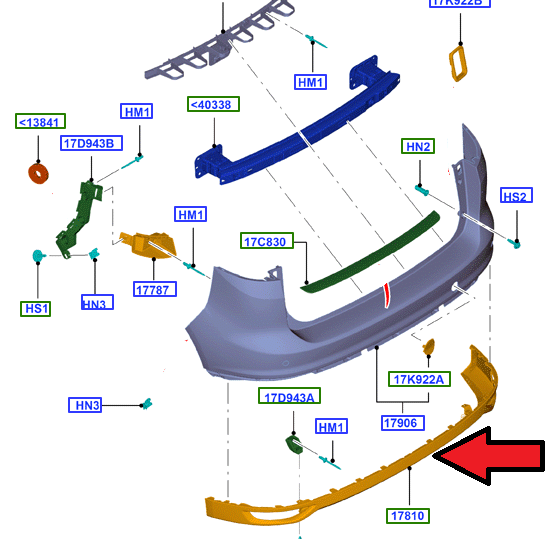 Ford C-Max Arka Tampon Alt Spoiler 2010-2019